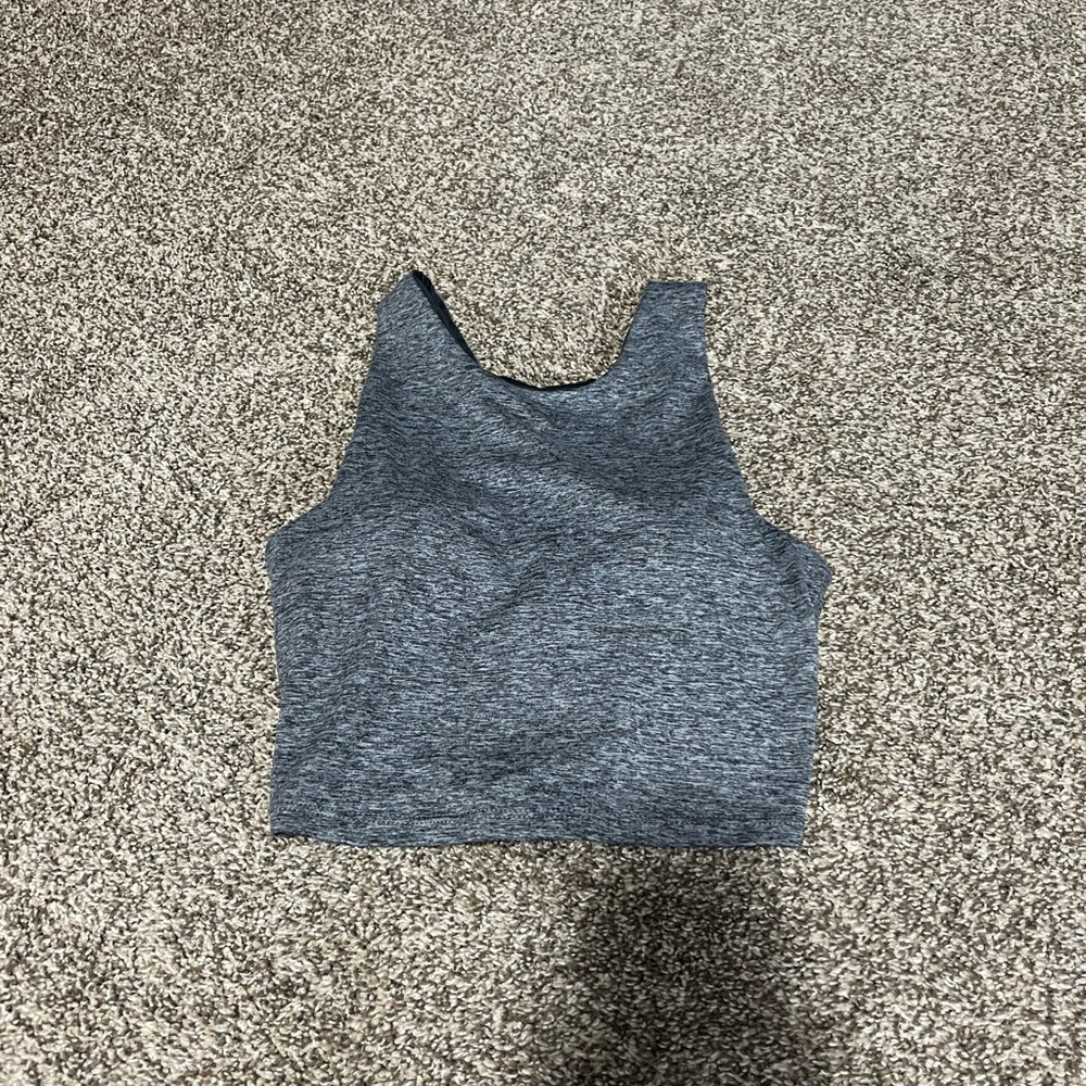 Grey athletic tank top